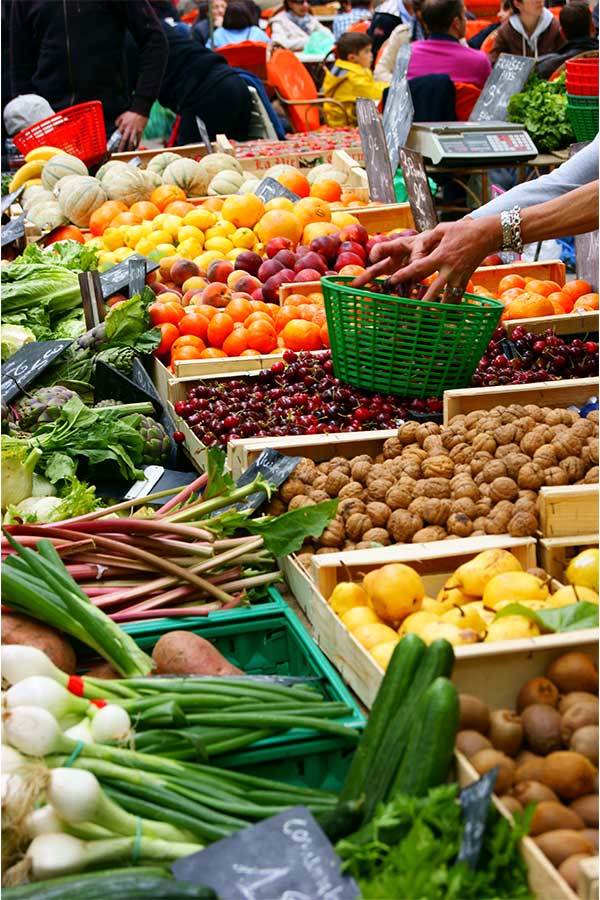 Vegetables in a market in France